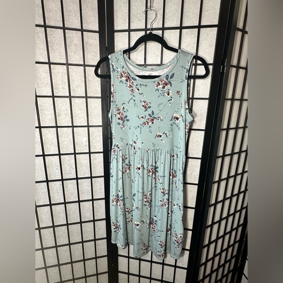 Floral Sleeveless Mini Dress - Green by 24/7 Maurices - Picture 2 of 6